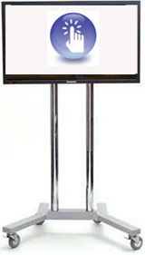 42" Touch screen plasma hire trolley uk